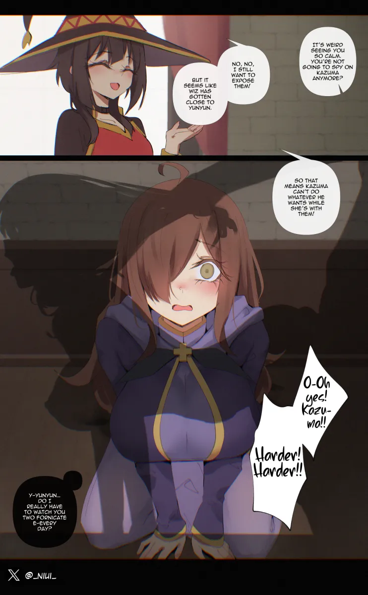 Megumin, Satou Kazuma by Niui (User Afvr8485)