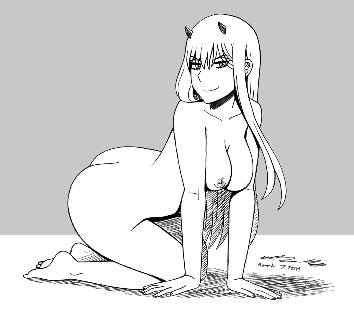 Zero Two (Darling In The Franxx) by Deadmann Artworks