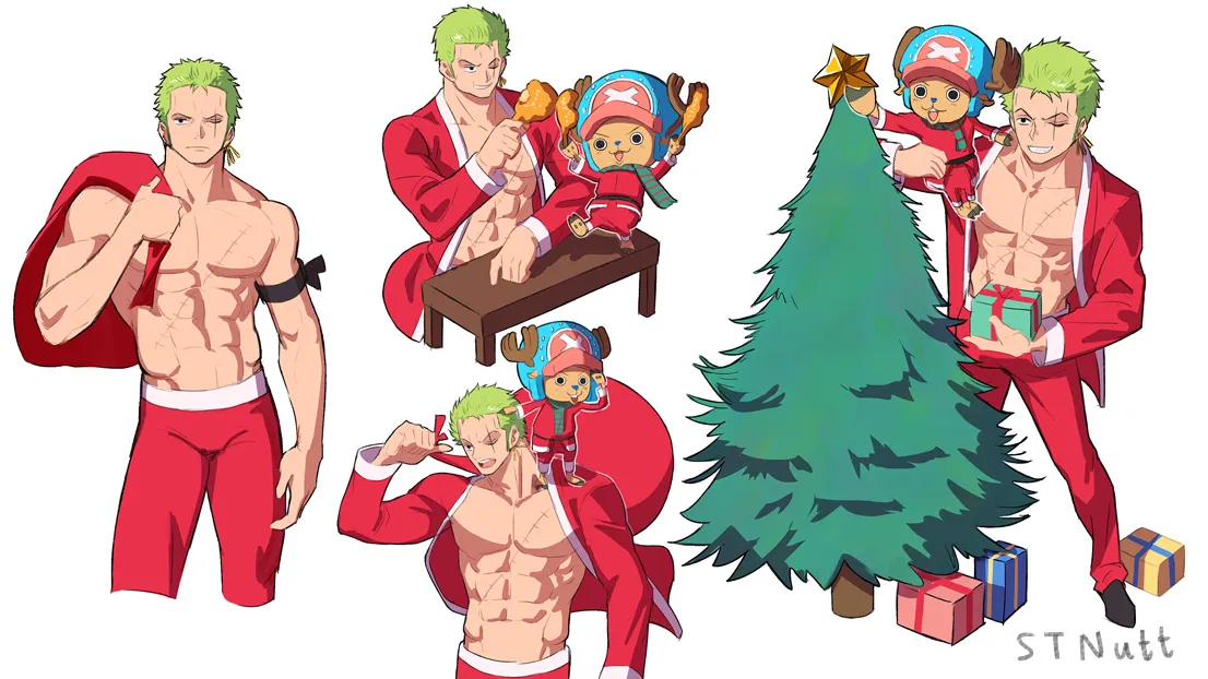 Roronoa Zoro, Tony Tony Chopper by Stnutt