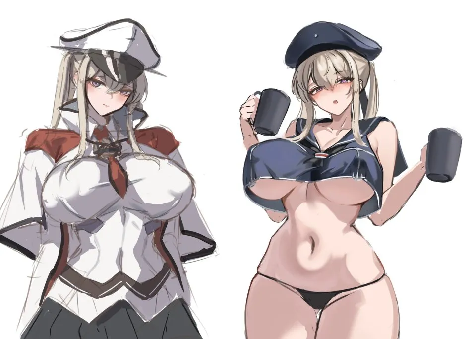 Graf Zeppelin (Kancolle), Z1 Leberecht Maass (Kancolle) by Dimos (Dawn 1945)
