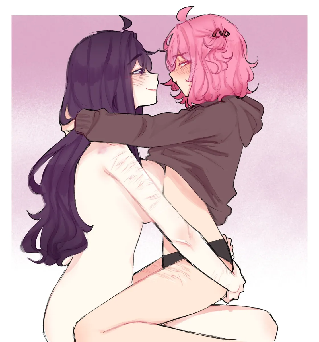 Natsuki (Doki Doki Literature Club), Yuri (Doki Doki Literature Club) by Pockiseisont