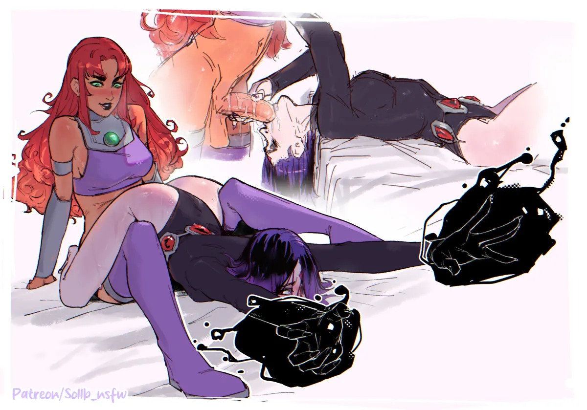 Raven (Dc), Starfire by Smollb Nsfw