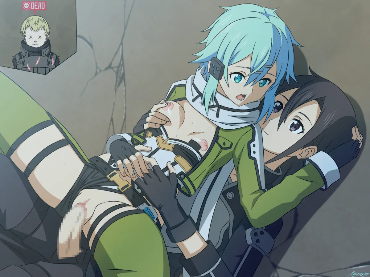 Kirito, Sinon by Mysteryctu