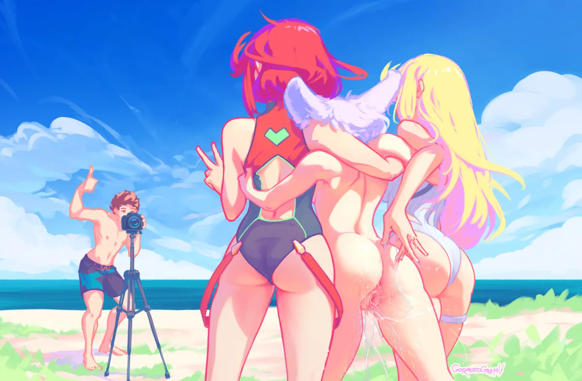 Pyra (Xenoblade), Mythra (Xenoblade) by Gormottograph