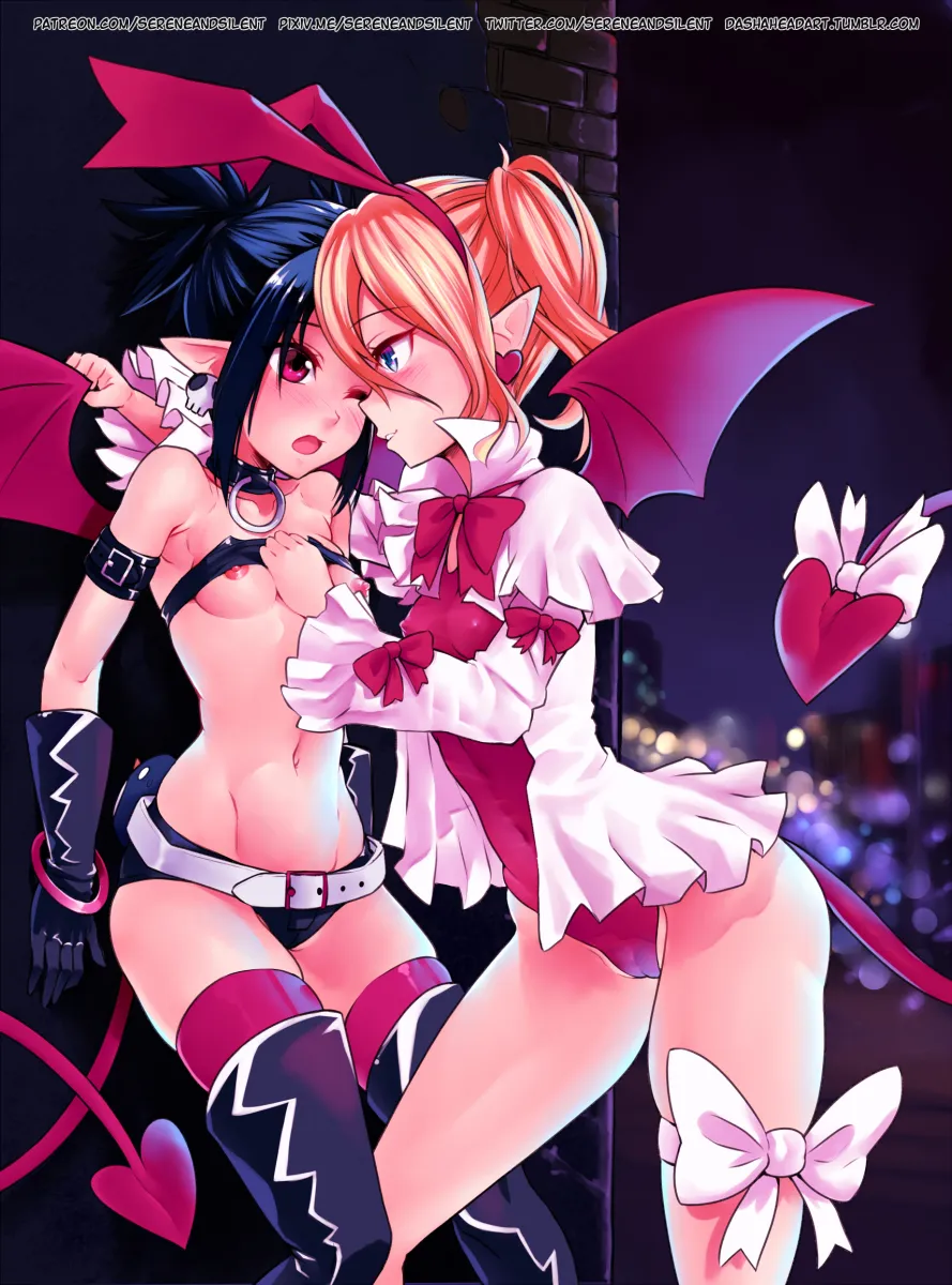 Shinomiya Kaguya, Etna (Disgaea) by Sereneandsilent