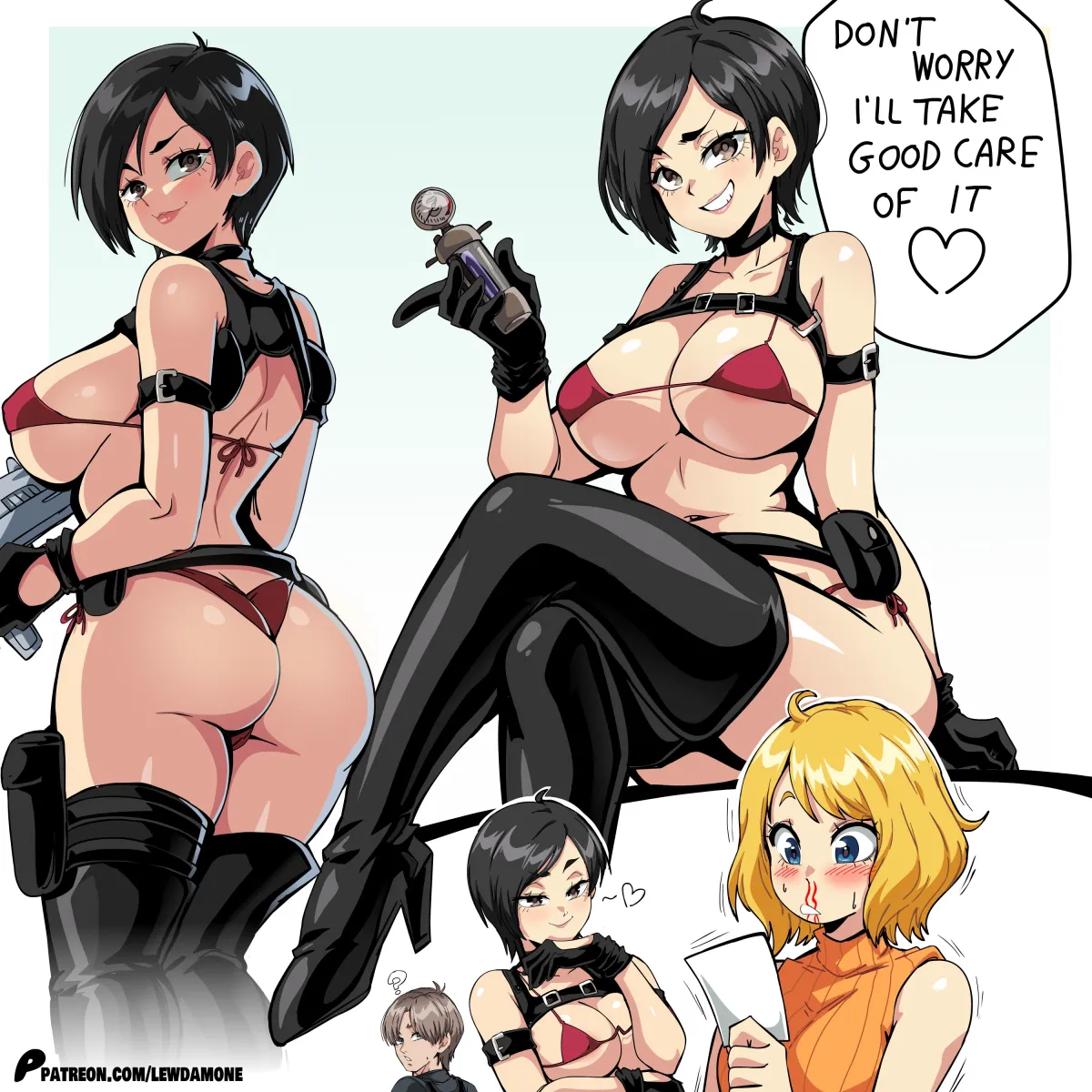 Leon S. Kennedy, Ada Wong by Lewdamone