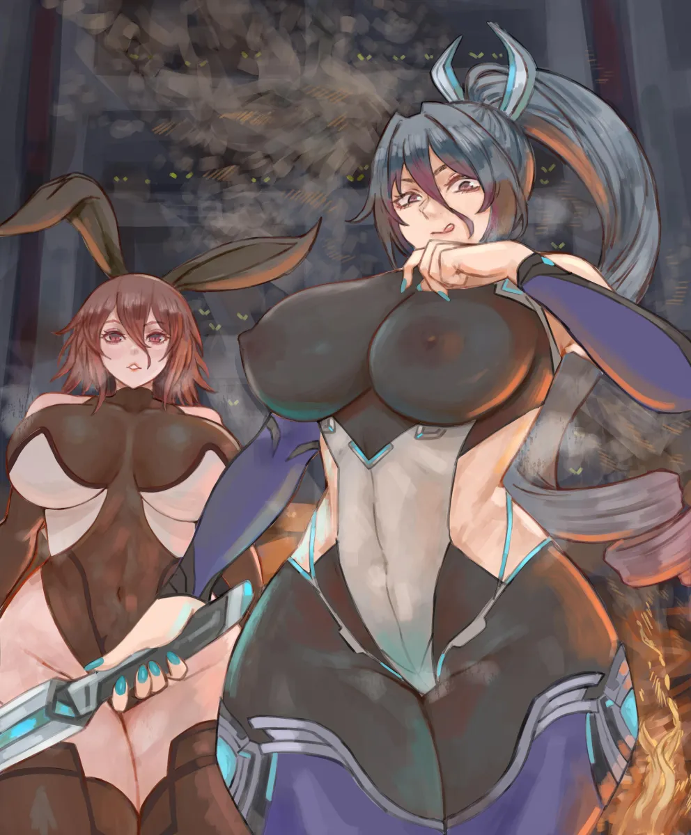 Mizuki Shiranui, Uehara Rin by Voidmakerz