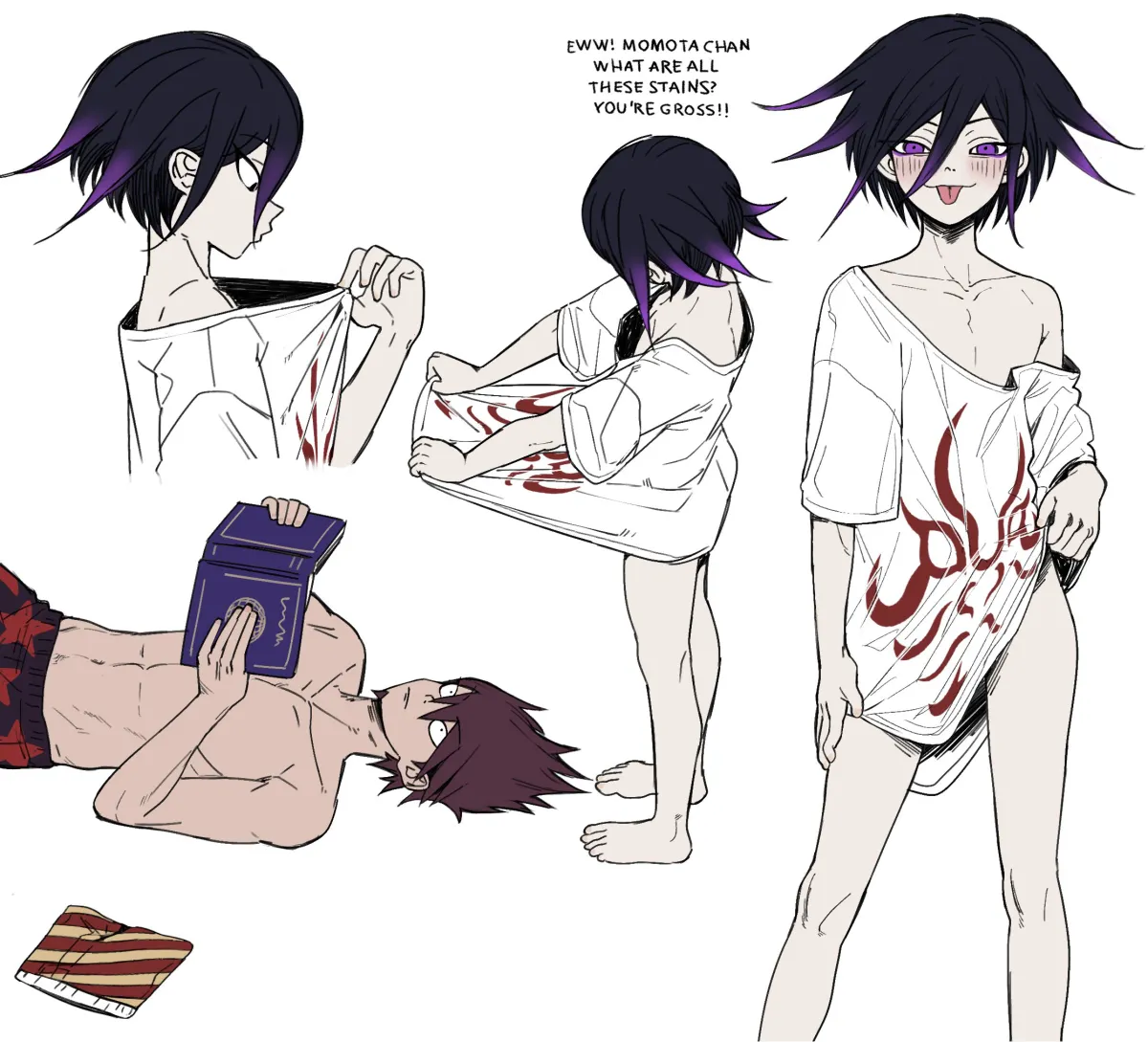 Oma Kokichi, Momota Kaito by Miri (Bossu Osu)