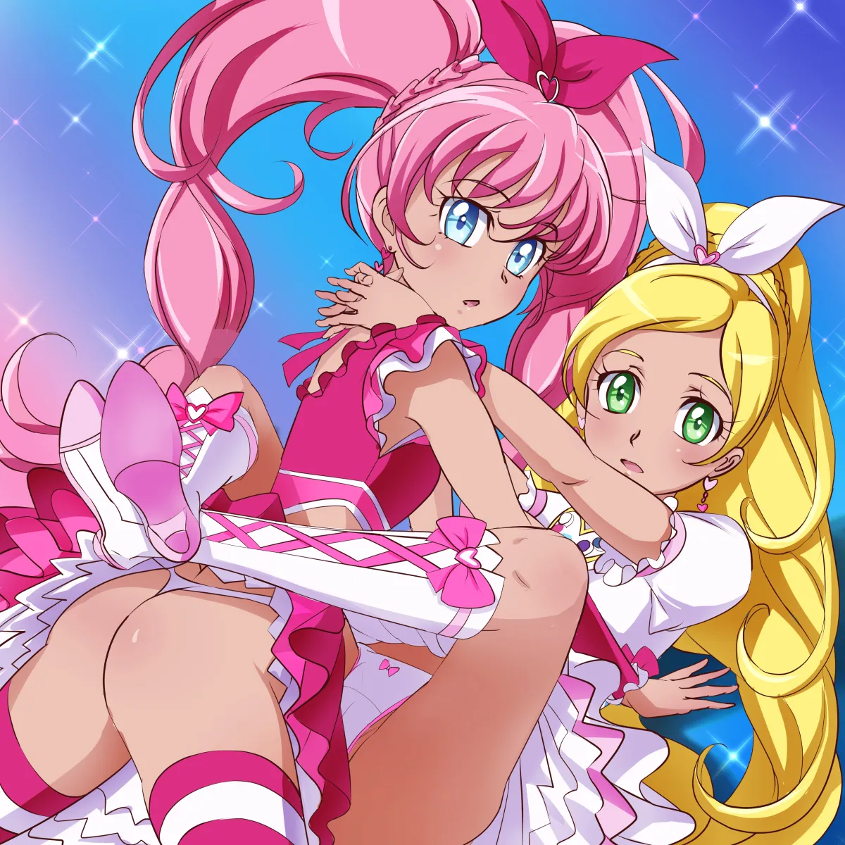 Houjou Hibiki, Minamino Kanade by Mont Blanc (Heartcatch Ayaya)