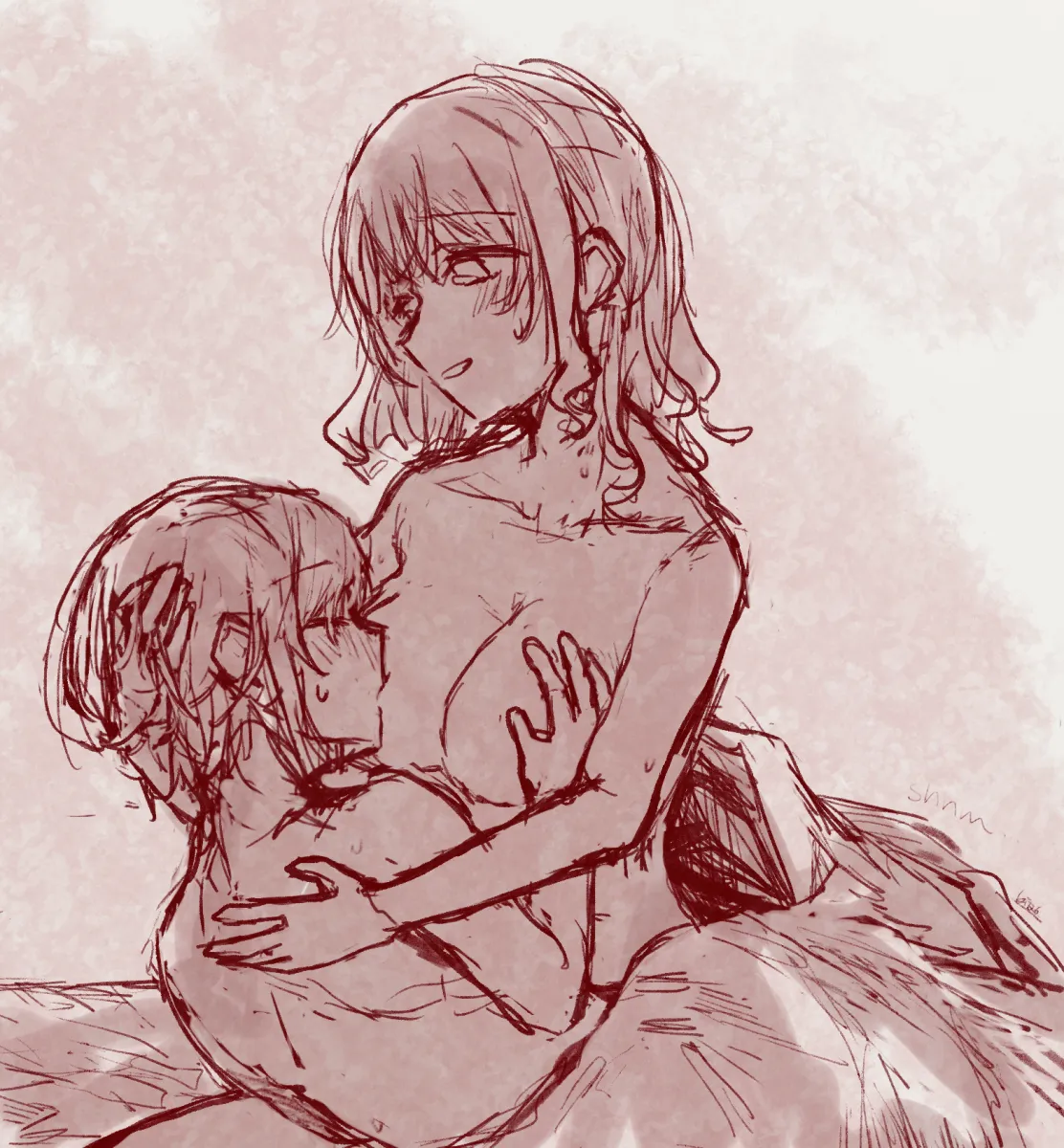 Hinomori Shiho, Mochizuki Honami by Akaji (Alpha0107)