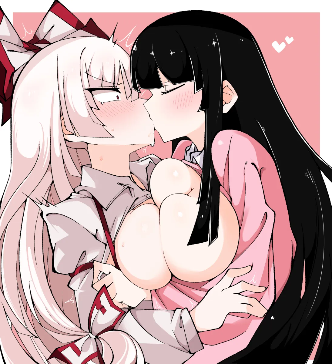 Fujiwara No Mokou, Houraisan Kaguya by Happynalga
