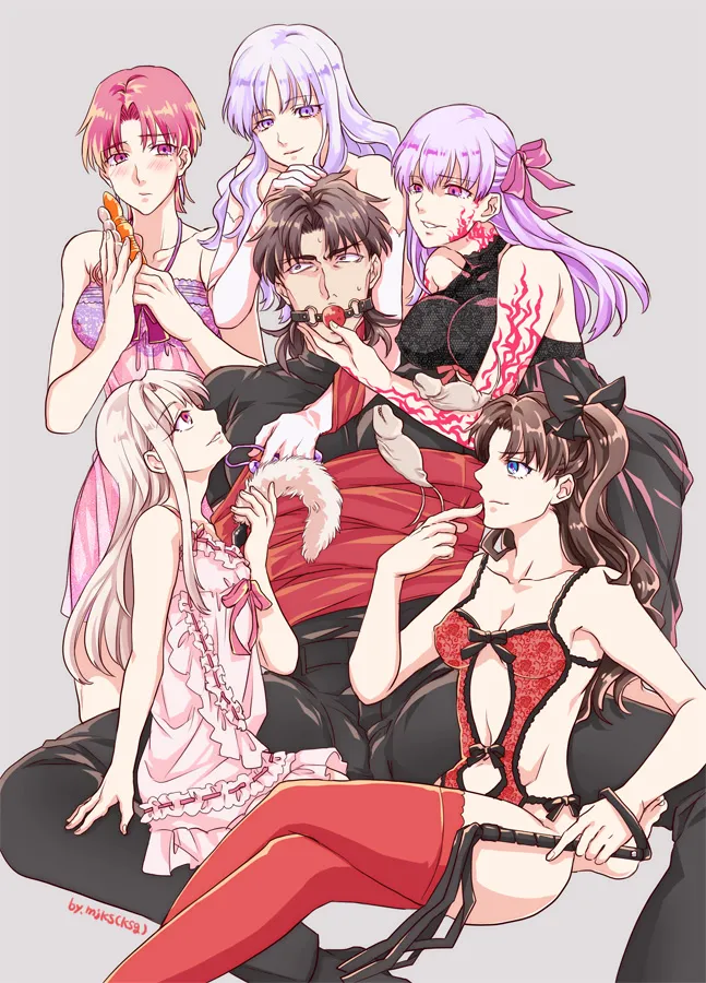 Illyasviel Von Einzbern, Tohsaka Rin by Kurusushiki