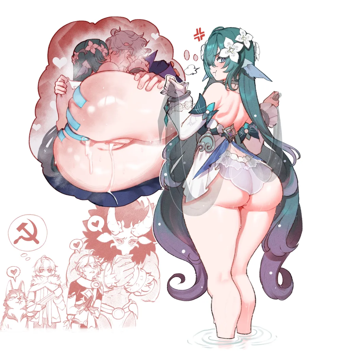 Aether (Genshin Impact), Vodyanitsa (Genshin Impact) by Nyantcha