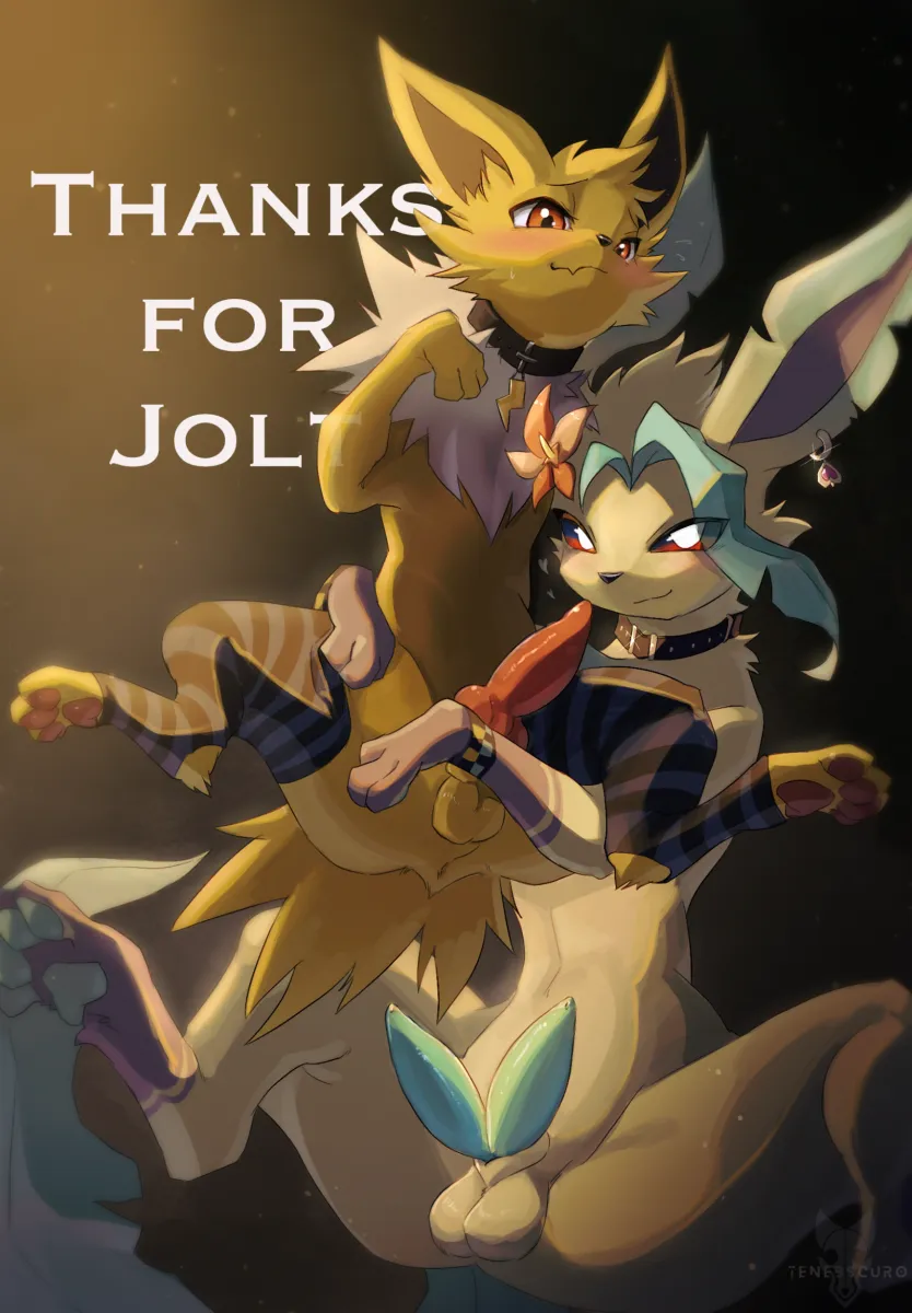 Leafeon, Jolteon by Tenebscuro
