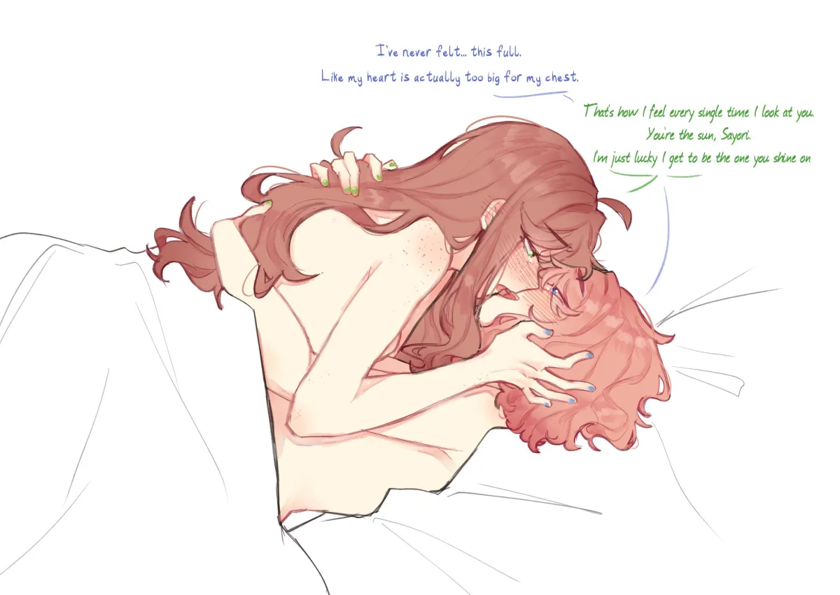 Monika (Doki Doki Literature Club), Sayori (Doki Doki Literature Club) by Pockiseisont