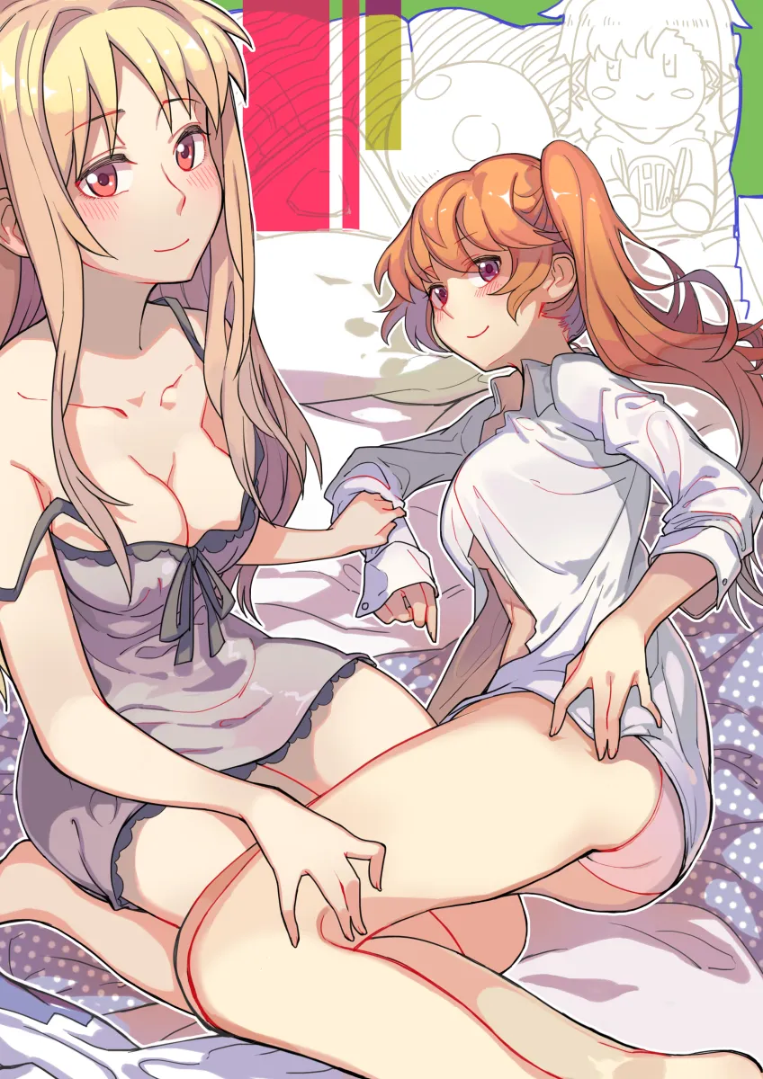 Fate Testarossa, Takamachi Nanoha by Rakuichi