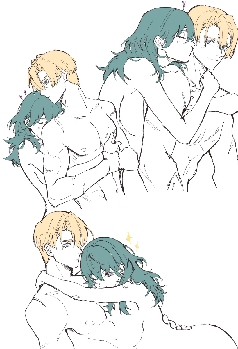 Female Byleth (Fire Emblem), Dimitri Alexandre Blaiddyd by Rino Han