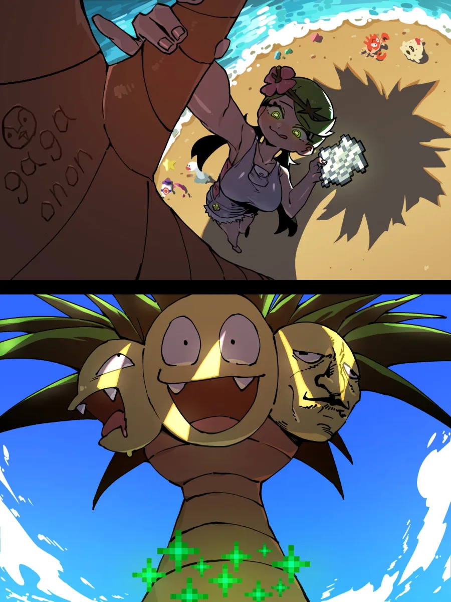 Mallow (Pokemon), Alolan Exeggutor by Gaga Onon