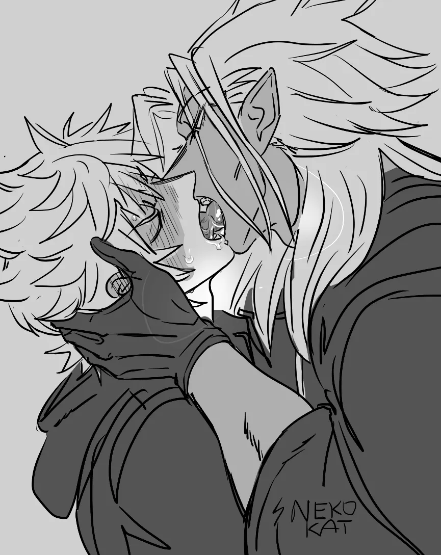 Roxas, Xemnas by Nekokat42