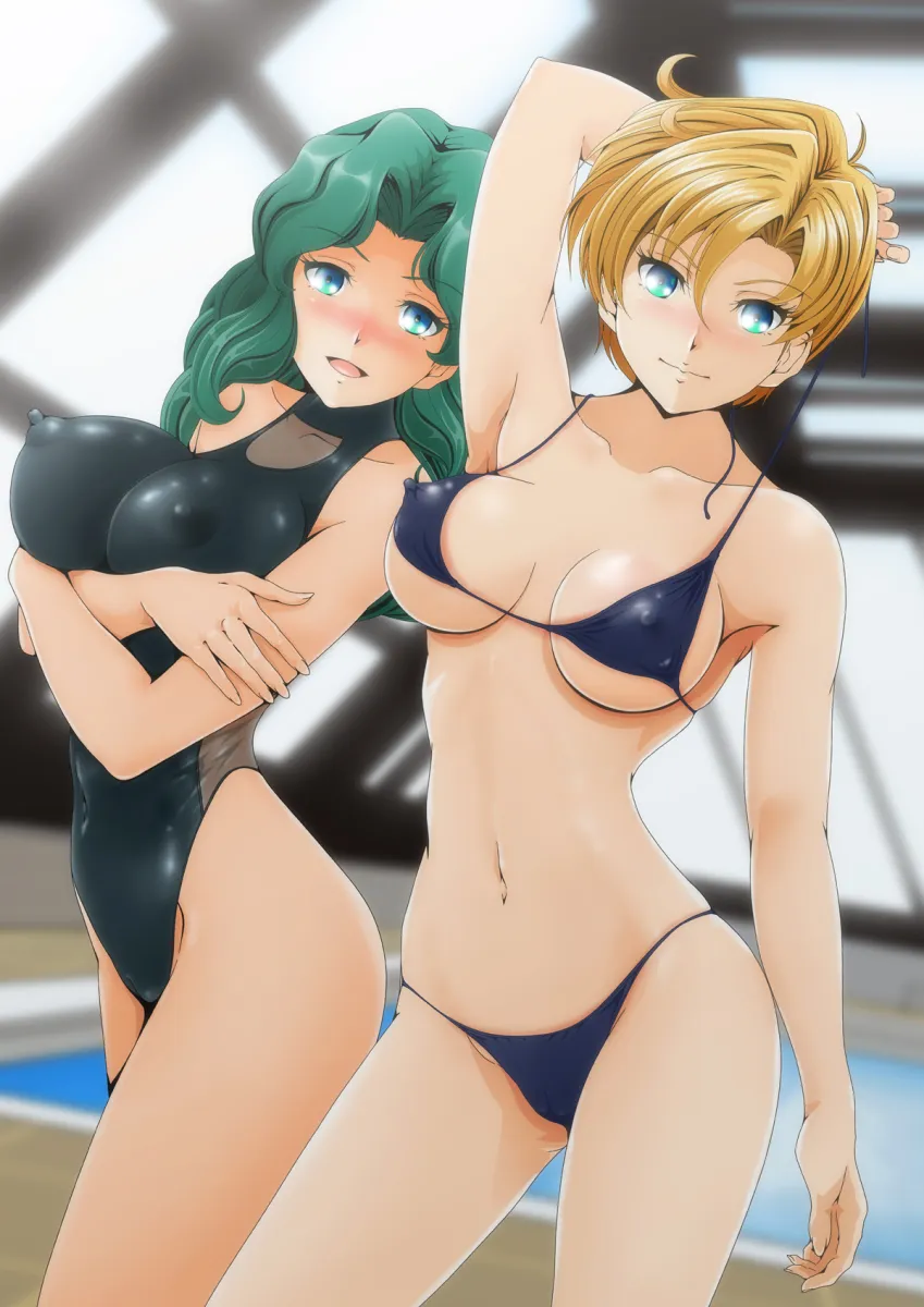 Ten'ou Haruka, Kaiou Michiru by Nanashi Noiji