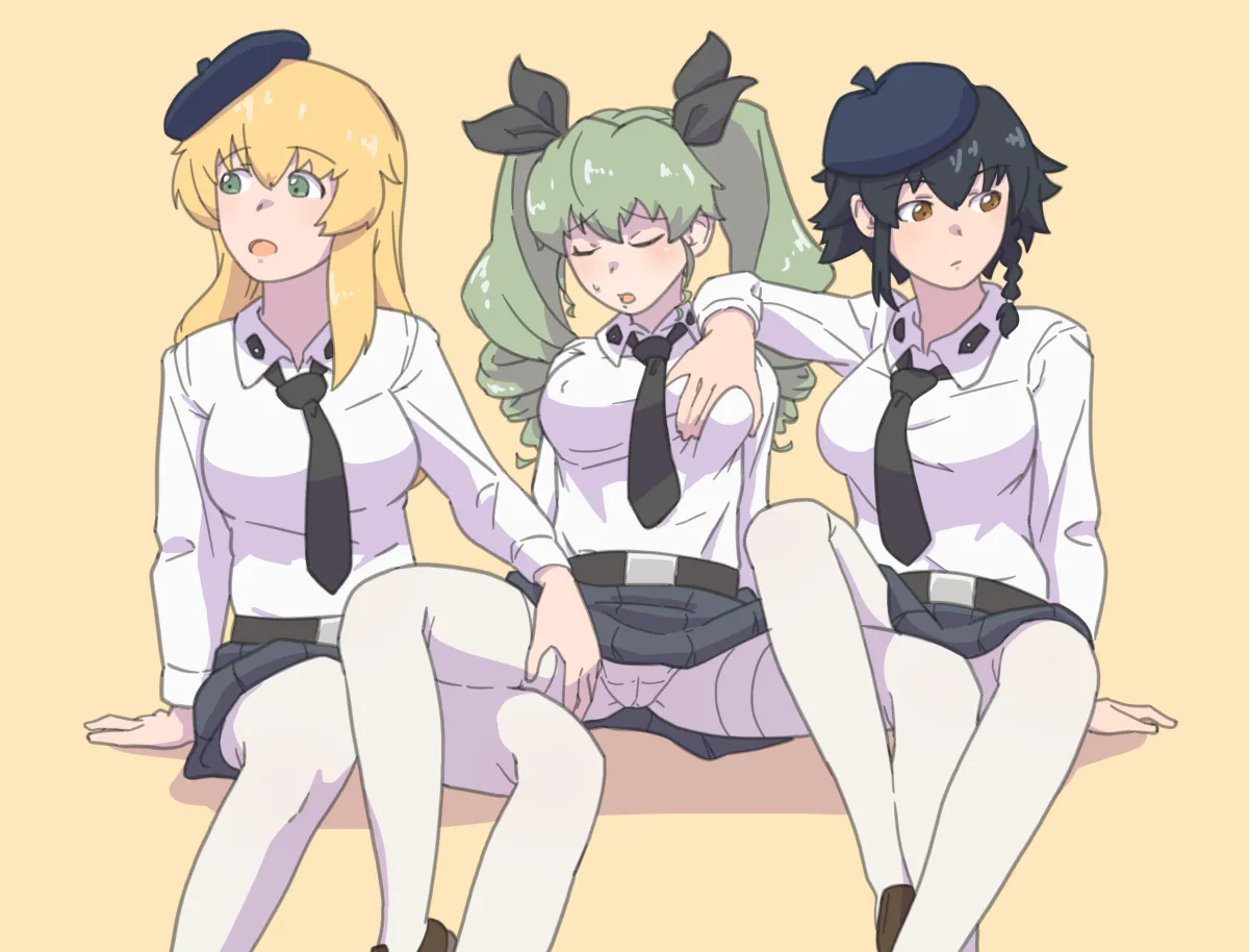 Anchovy (Girls Und Panzer), Pepperoni (Girls Und Panzer) by Huaronanago