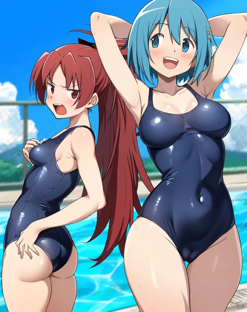 Miki Sayaka, Sakura Kyoko by Nagare (Flow)