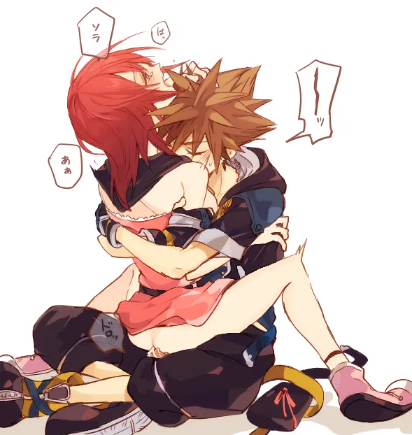 Sora (Kingdom Hearts), Kairi (Kingdom Hearts) by Ramochi (Auti)