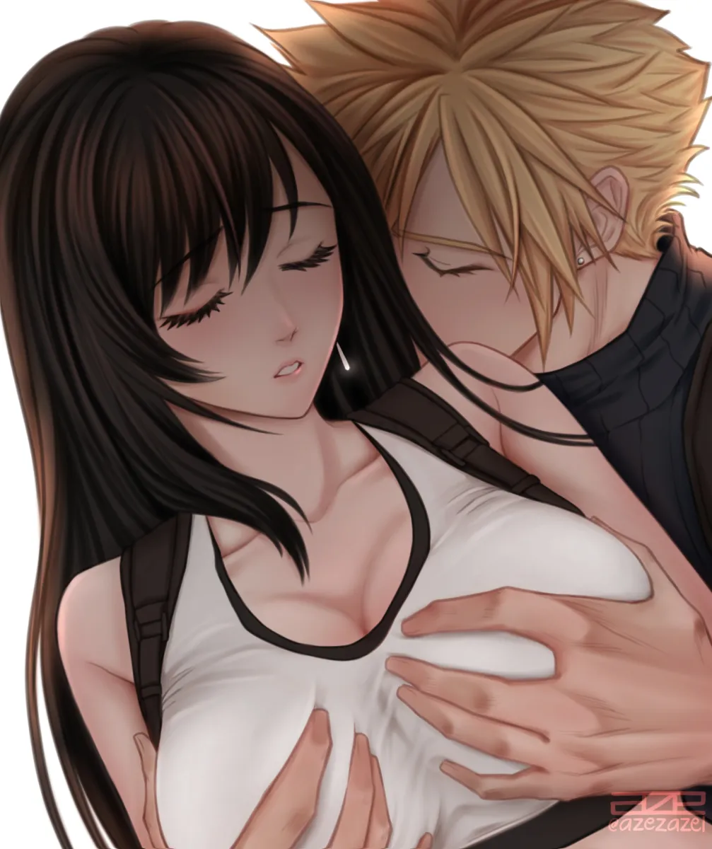Tifa Lockhart, Cloud Strife by Azezazel