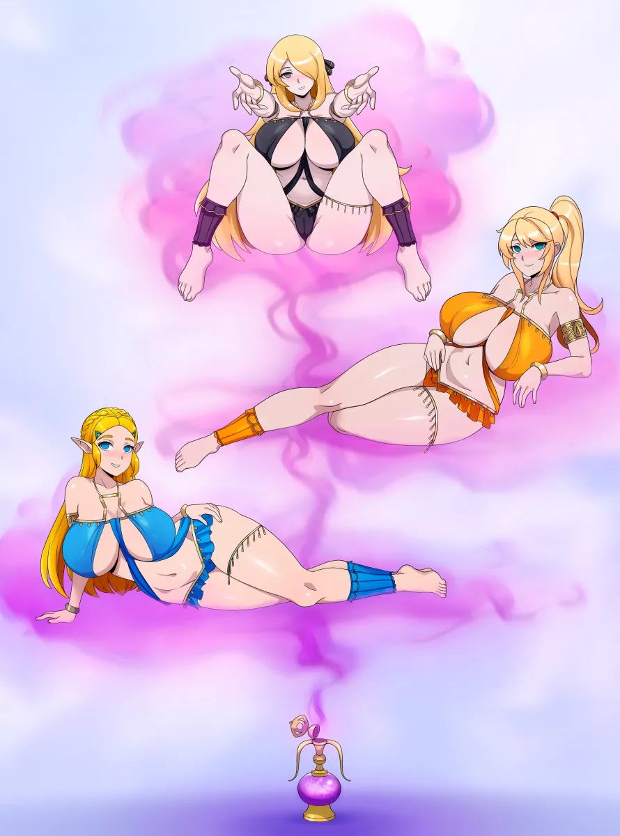 Princess Zelda, Samus Aran by Shinzu031