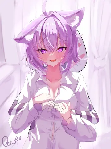 Nekomata Okayu (Oversized Shirt) rule 34