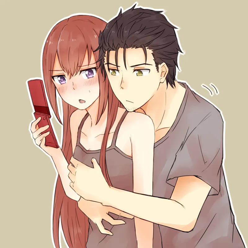 Makise Kurisu, Okabe Rintarou by Yugure