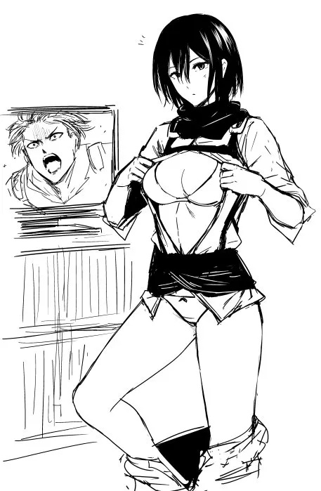Mikasa Ackerman, Levi (Shingeki No Kyojin) by Kiyosumi Hurricane