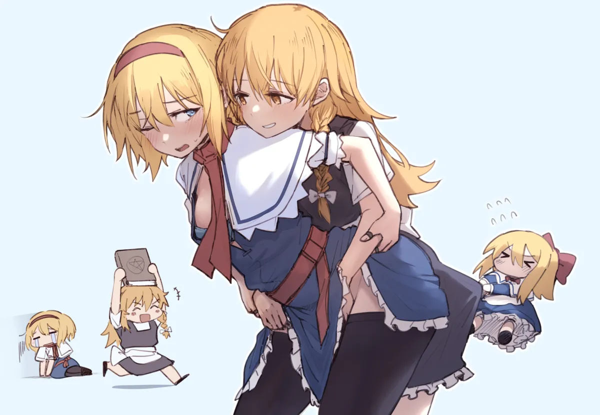 Kirisame Marisa, Alice Margatroid by M1Saki 1