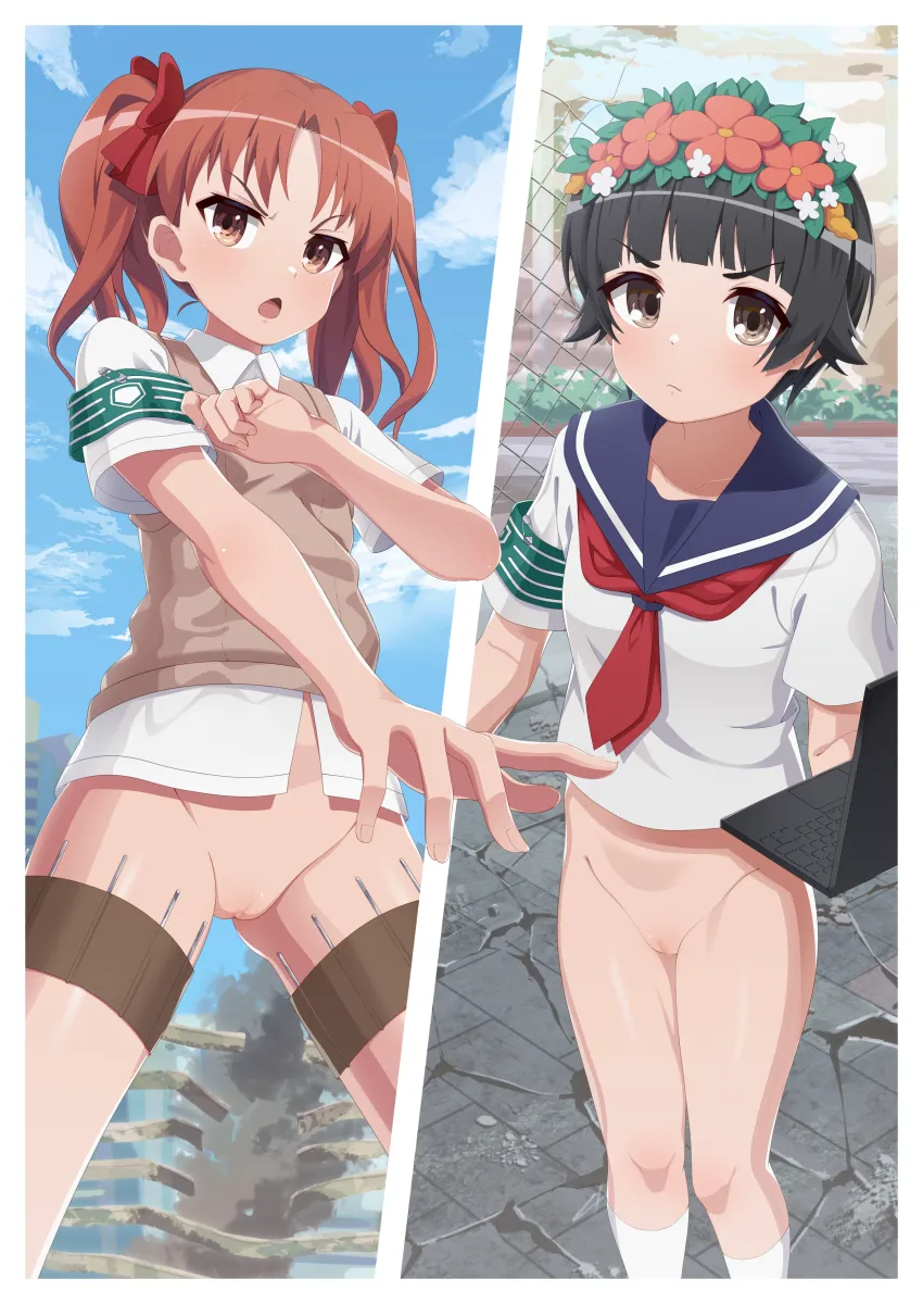 Shirai Kuroko, Uiharu Kazari by Atf1N