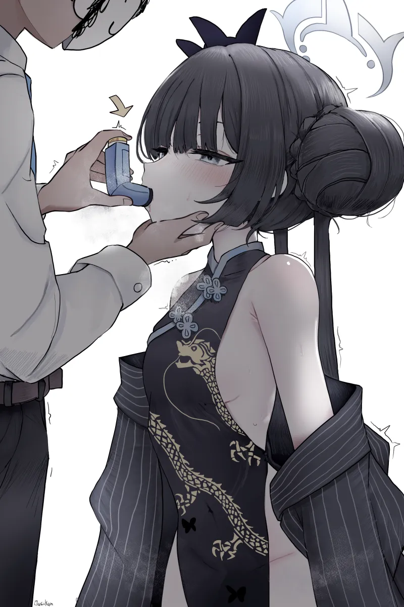 Sensei (Blue Archive), Kisaki (Blue Archive) by Ougiikun
