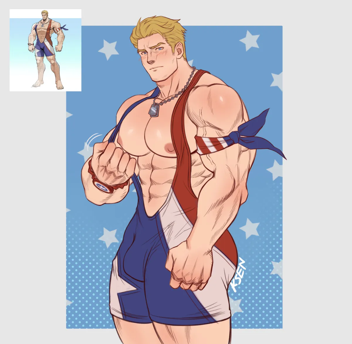 Steve Rogers, Captain America by K Sen212