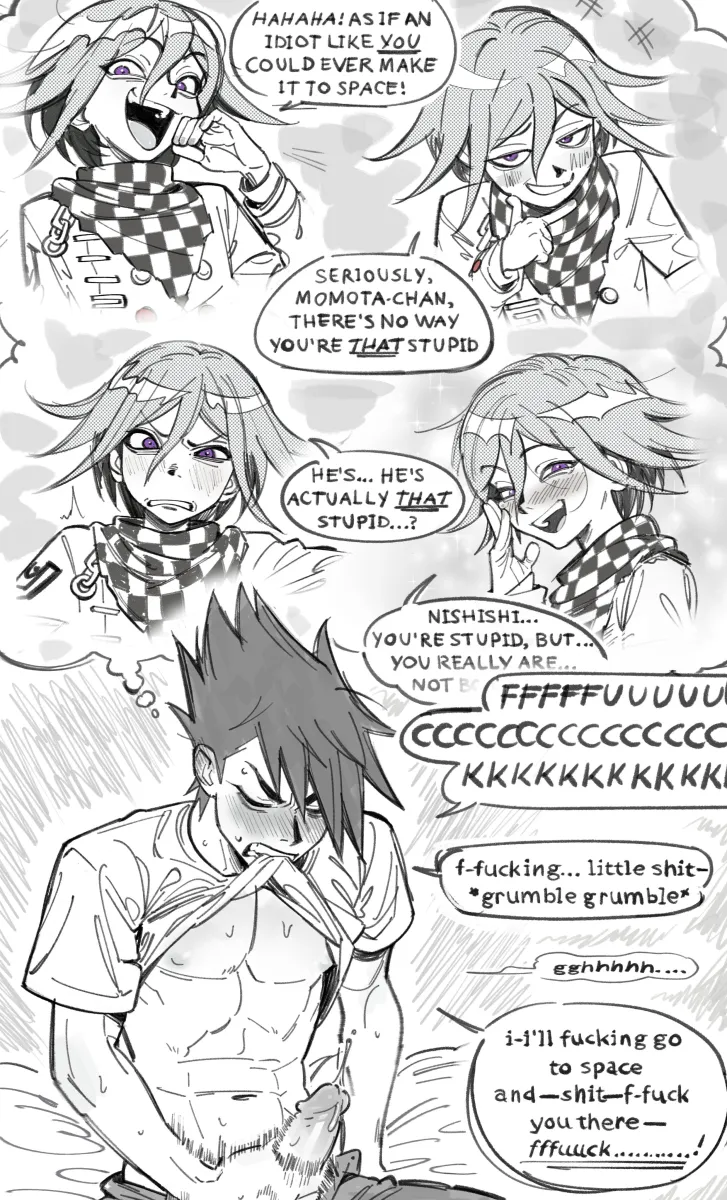 Oma Kokichi, Momota Kaito by Miri (Bossu Osu)