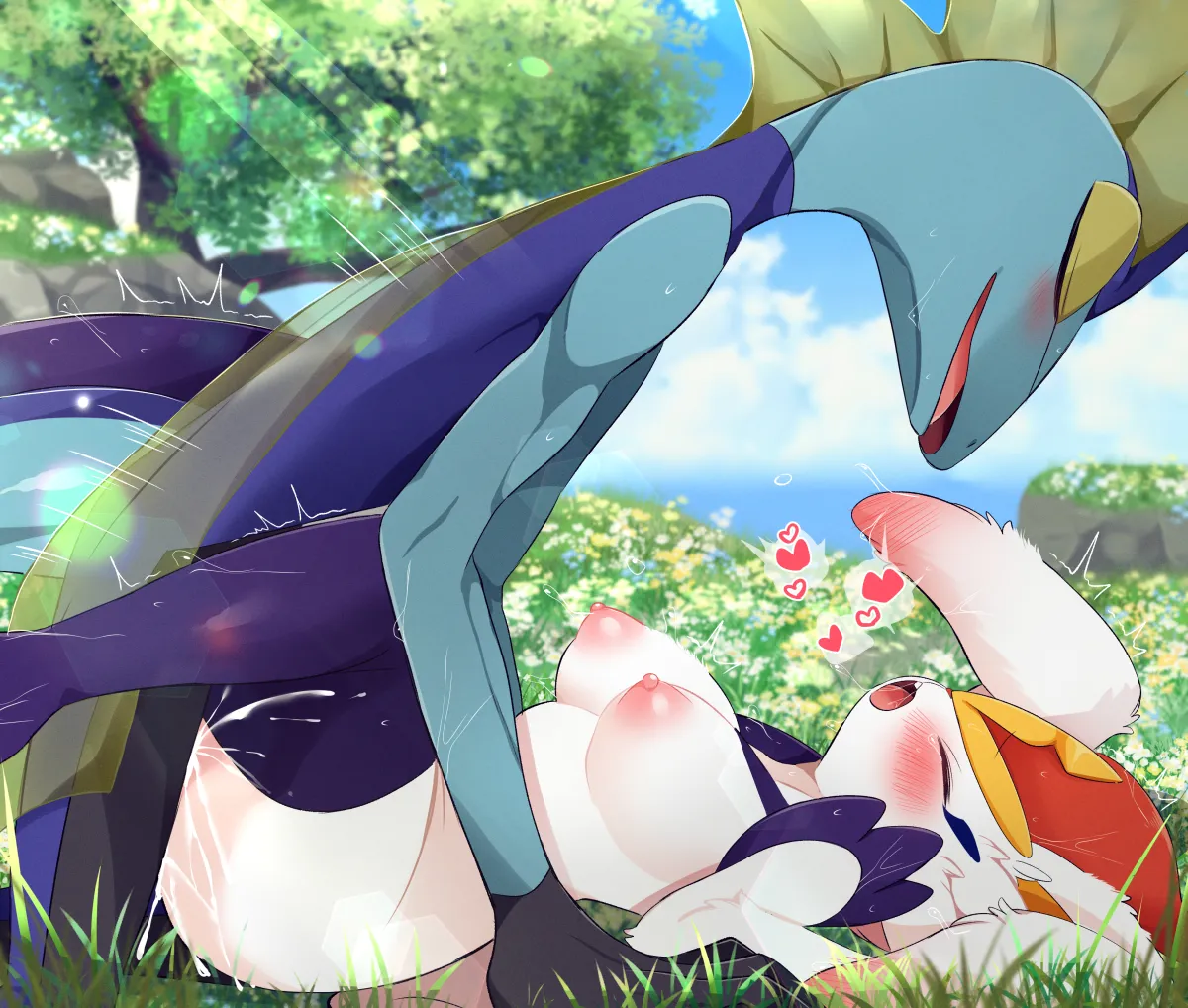Cinderace, Inteleon by Ajiwo