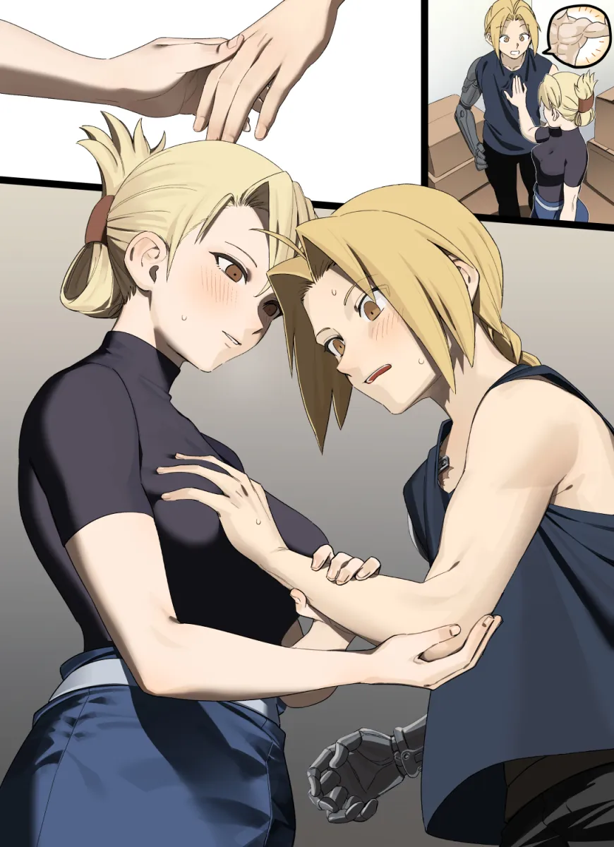 Edward Elric, Riza Hawkeye by Rasupekuto