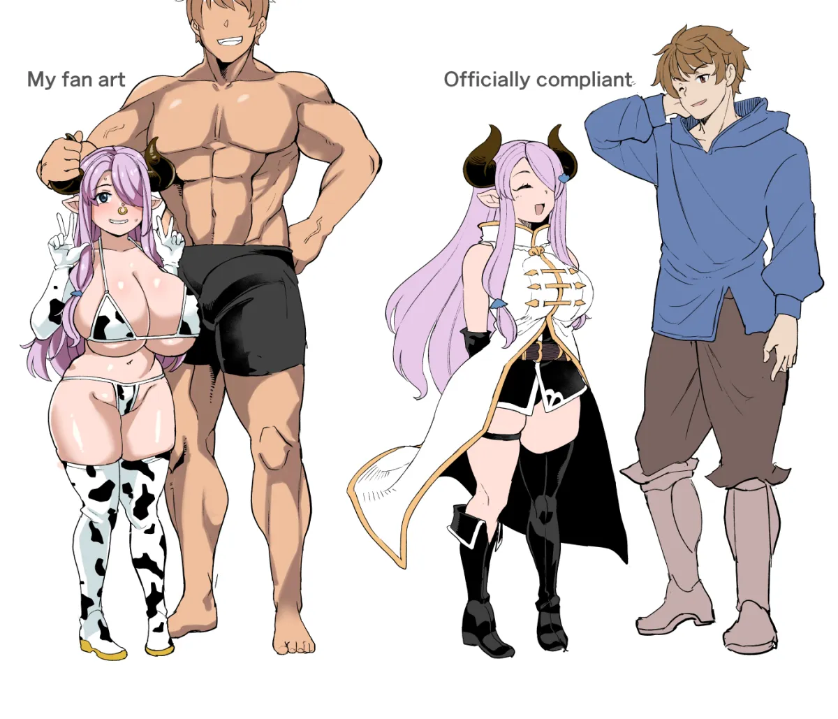 Narmaya (Granblue Fantasy), Gran (Granblue Fantasy) by Yuumano Yuuki