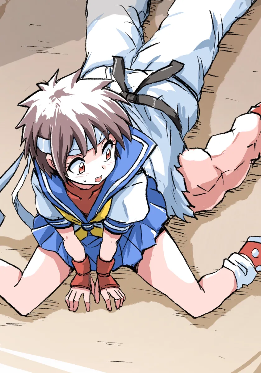 Ryu (Street Fighter), Kasugano Sakura by Ikaringo (Ikaringo4444)