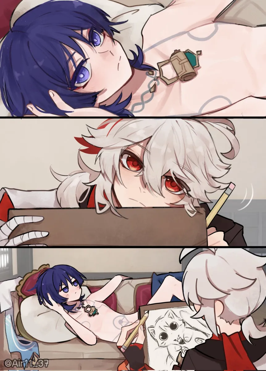 Scaramouche (Genshin Impact), Kaedehara Kazuha by Air11 37
