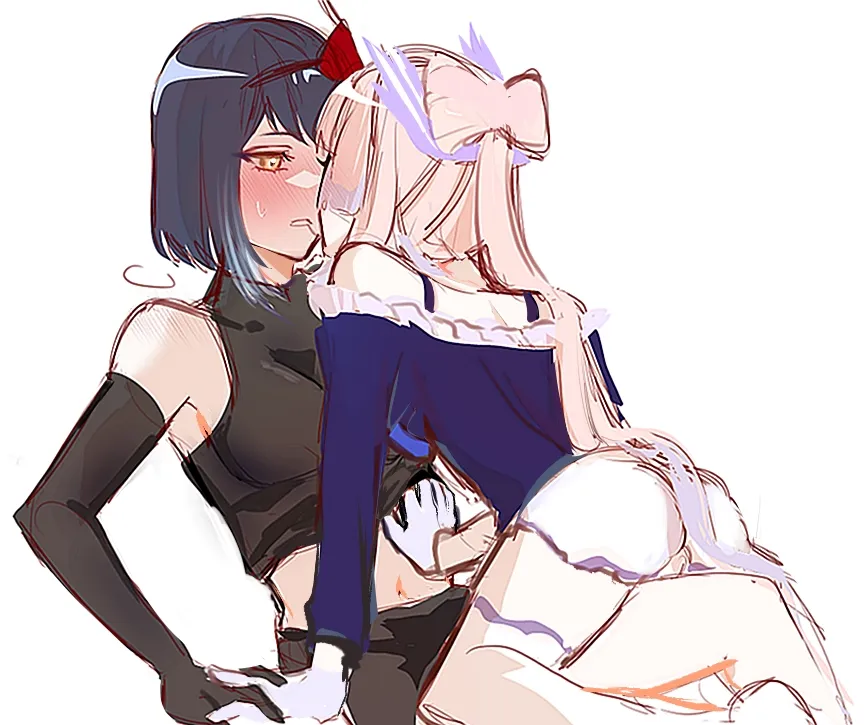 Sangonomiya Kokomi, Kujou Sara by Onigiri 222X714