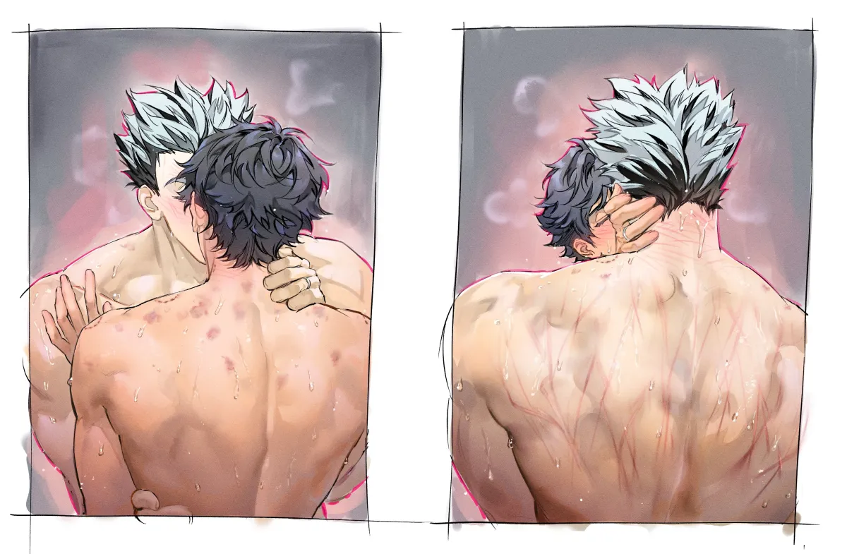Bokuto Koutarou, Akaashi Keiji by 5454 Pnl