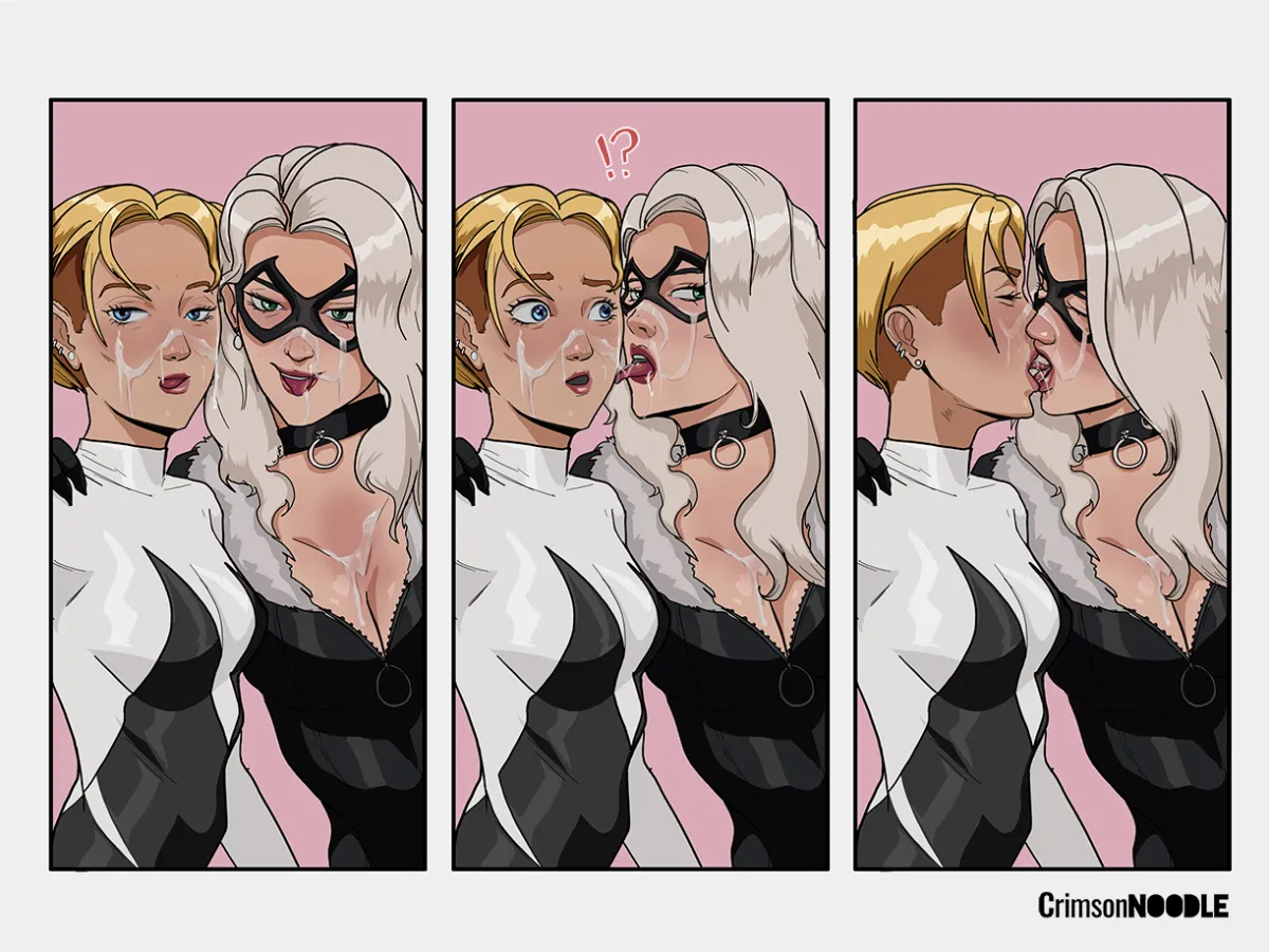 Spider-Gwen, Black Cat (Marvel) by Crimsonnoodle