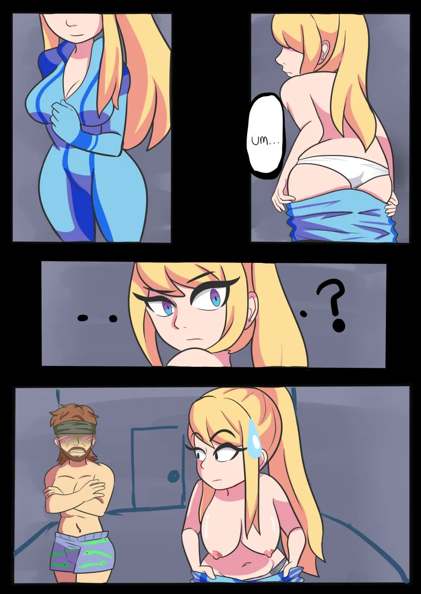 Samus Aran, Solid Snake by Bbycheese
