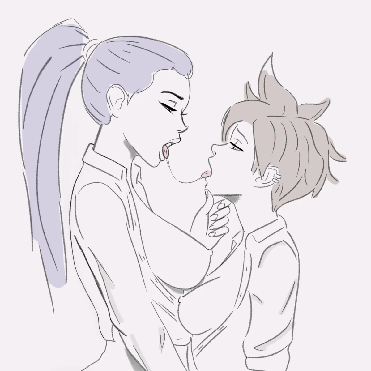 Tracer (Overwatch), Widowmaker (Overwatch) by Ocean (Oveanman)