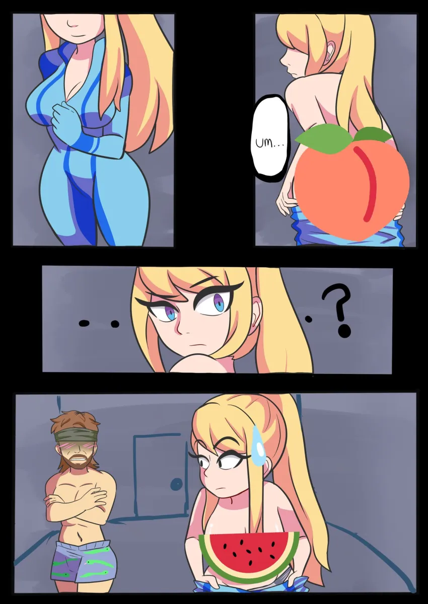 Samus Aran, Solid Snake by Bbycheese