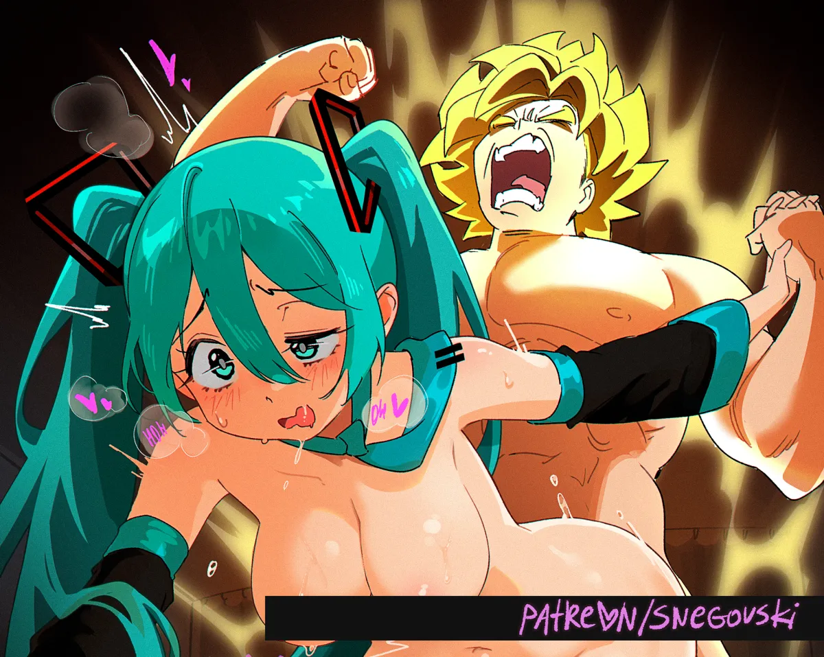 Hatsune Miku, Son Goku by Snegovski