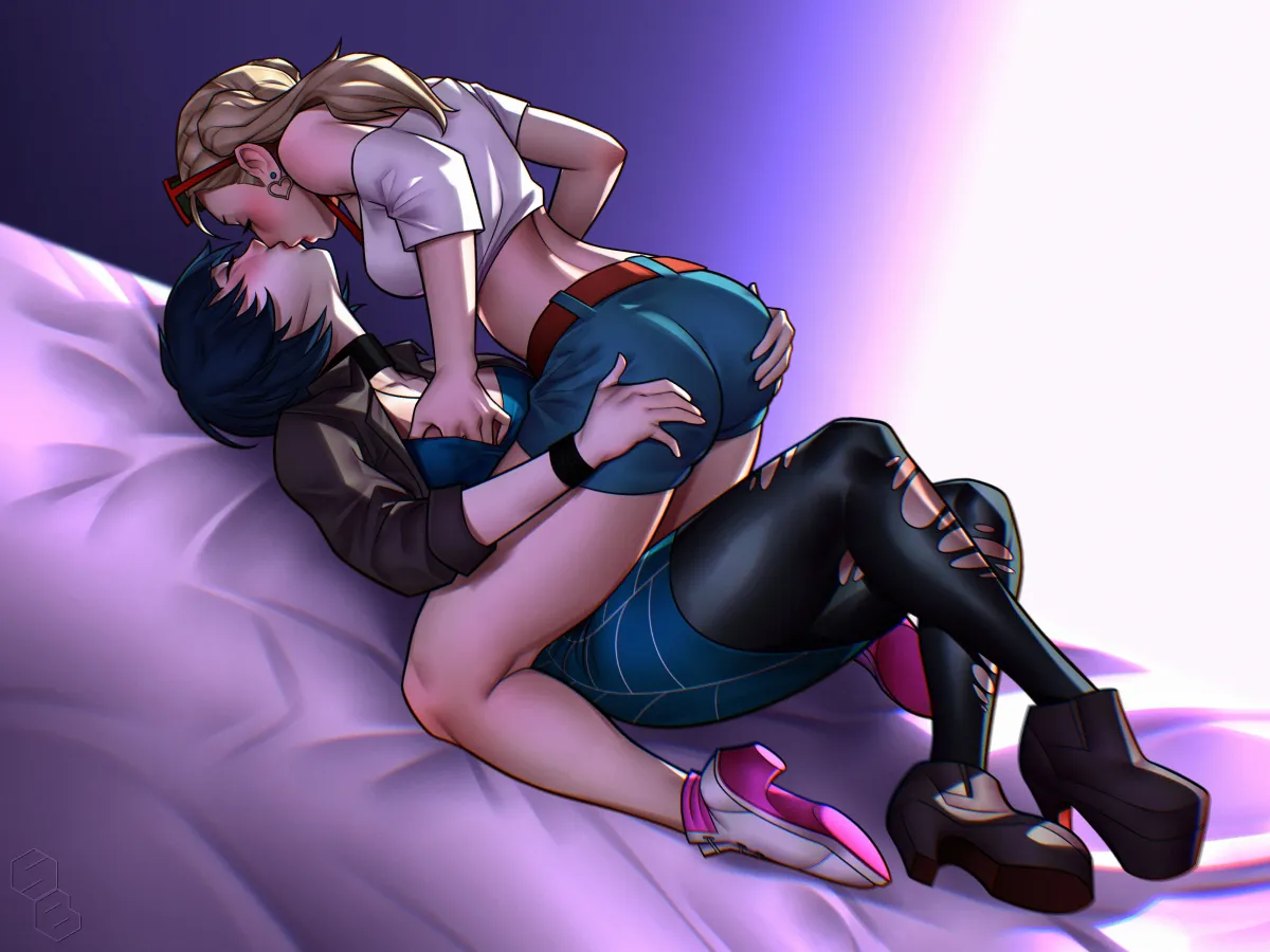 Takamaki Ann, Takemi Tae by Squishybolts